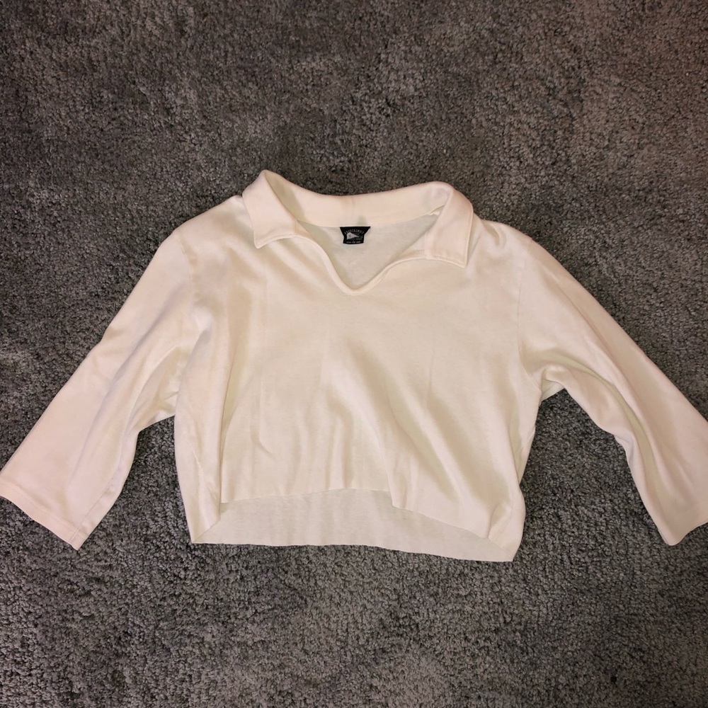 Abercrombie and Fitch Collared Crop Top